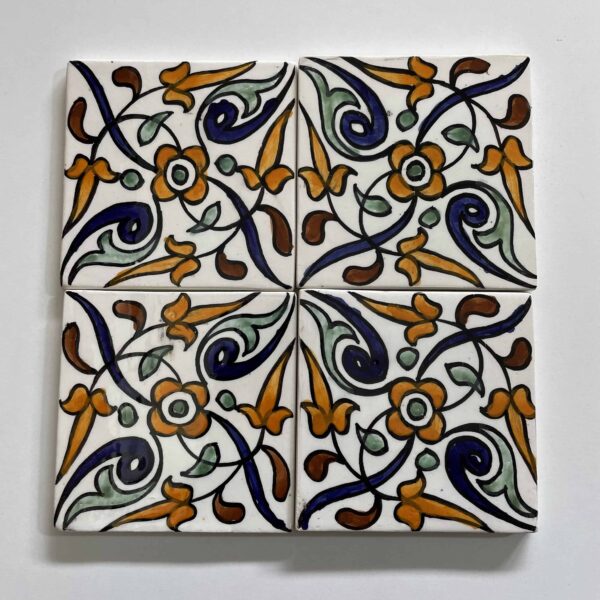 Decorative Moroccan Ceramic Tiles - Traditional Hand-Painted Patterns