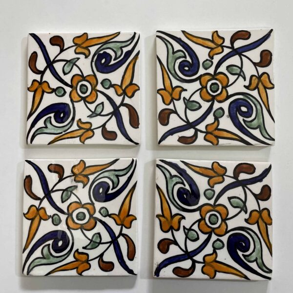 Decorative Moroccan Ceramic Tiles - Traditional Hand-Painted Patterns