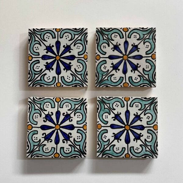 Moroccan Ceramic Tiles - Authentic Hand-Painted Designs