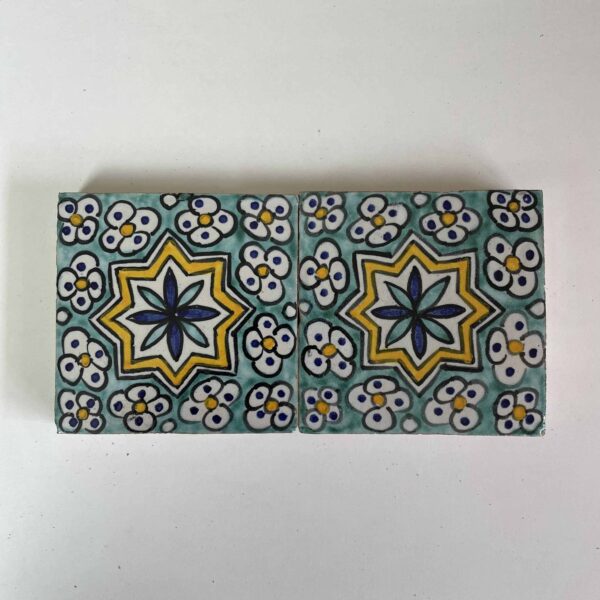 TILES 4"×4" Moroccan - Hand Painted Moroccan Tiles - Kitchen Tiles - Bathroom Tiles - Ceramic Accent Tiles